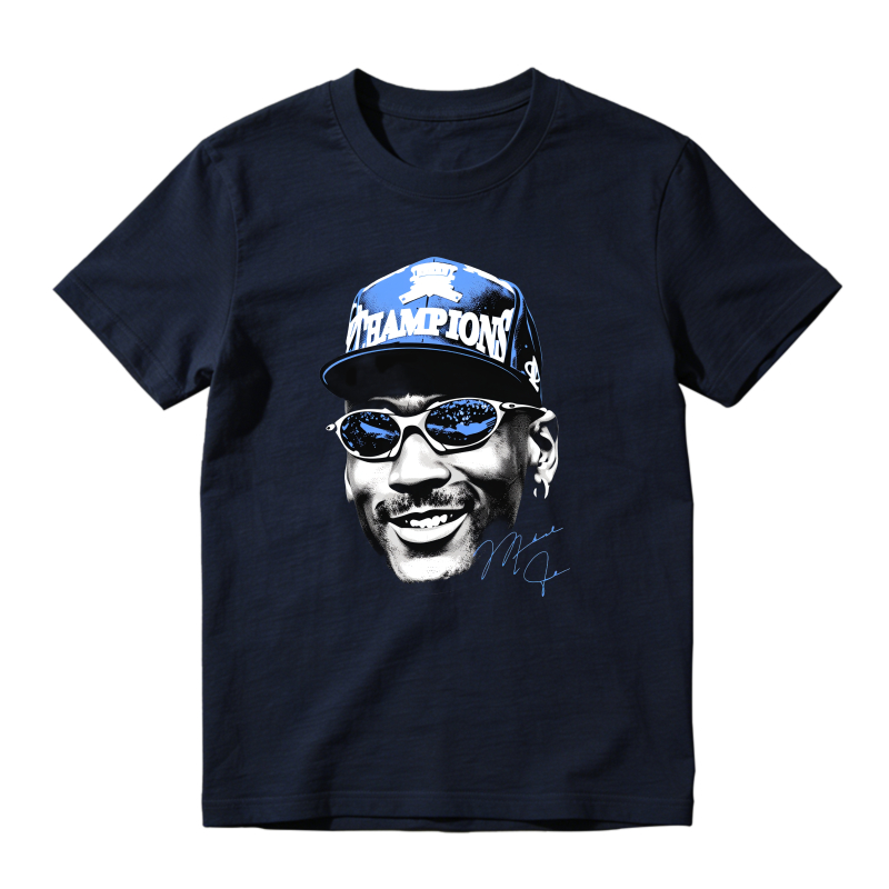 Champions Hat Sunglasses Signature Face Sneaker T Shirt Matching Jordan 14 University Blue
