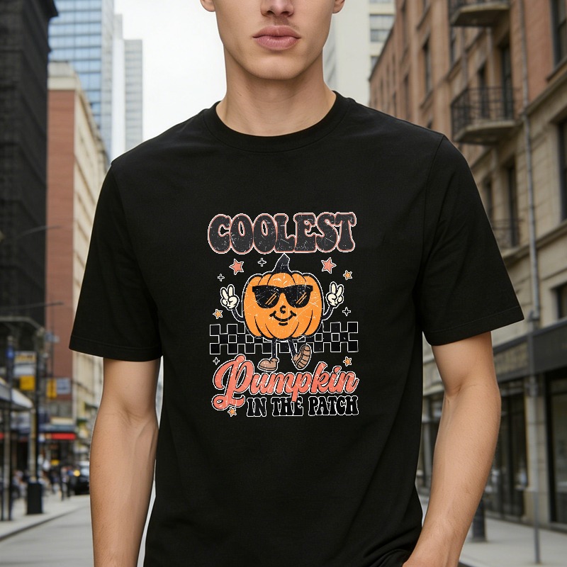 Coolest Pumpkin In The Patch Halloween Funny Sunglasses Pumpkin Graphic Unisex Classic T-shirt