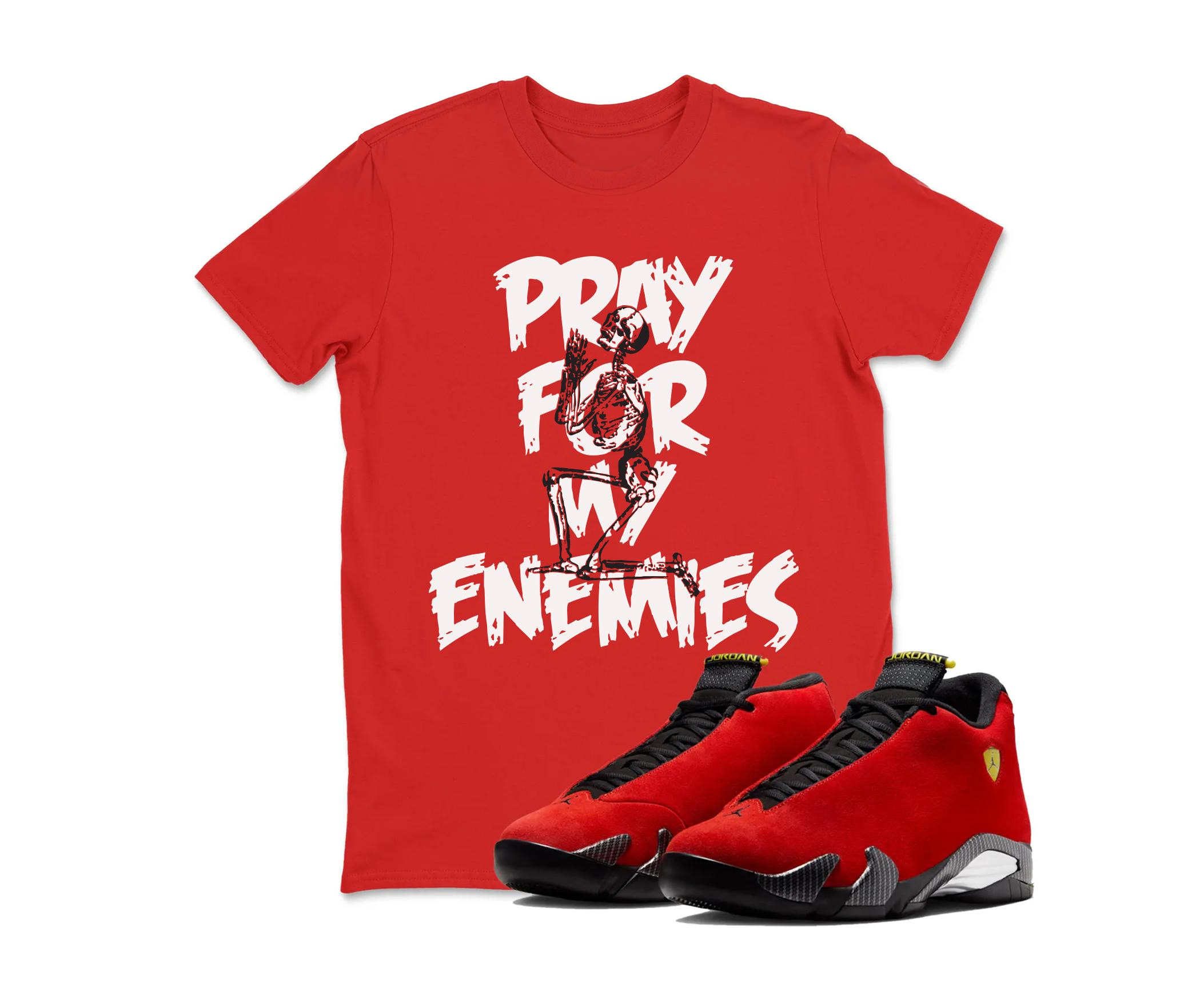 Enemies Air Sneaker Tees - Jordan 14 University Blue Matching Sneaker Tee Shirt Black
