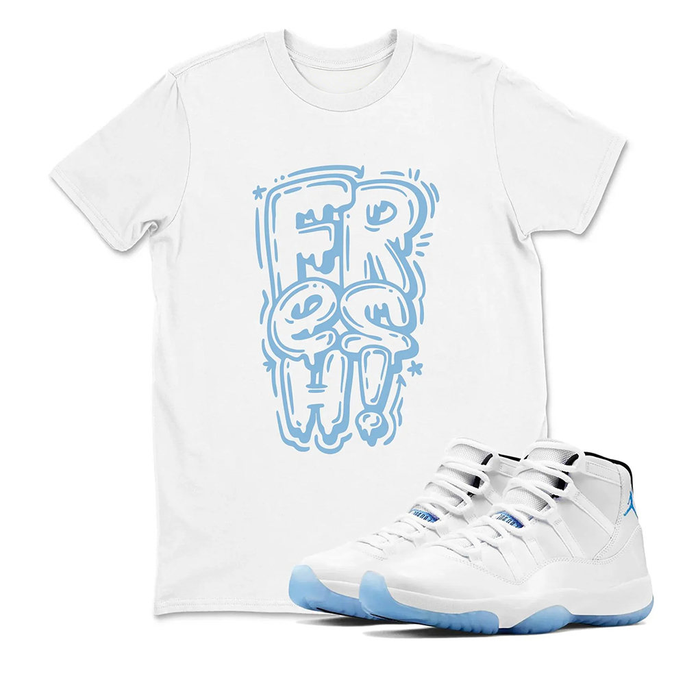 Fresh Sneaker T Shirt Matching Air Jordan 11 Retro Legend Blue，Match T-Shirts, Best Gift, Sneaker Graphic Tee