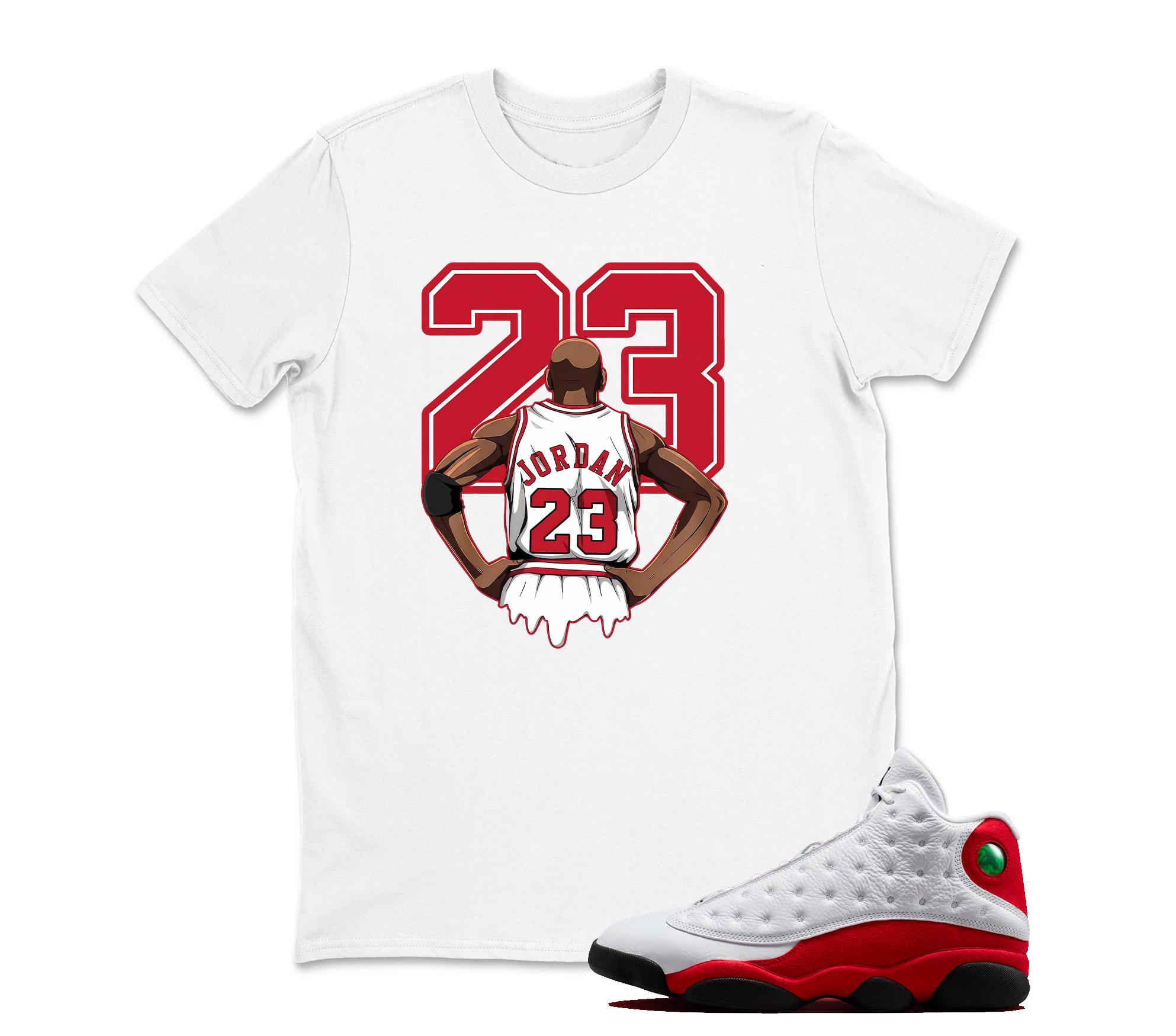 Number 23  Sneaker T Shirt Matching Jordan 13 OG Chicago Red/White