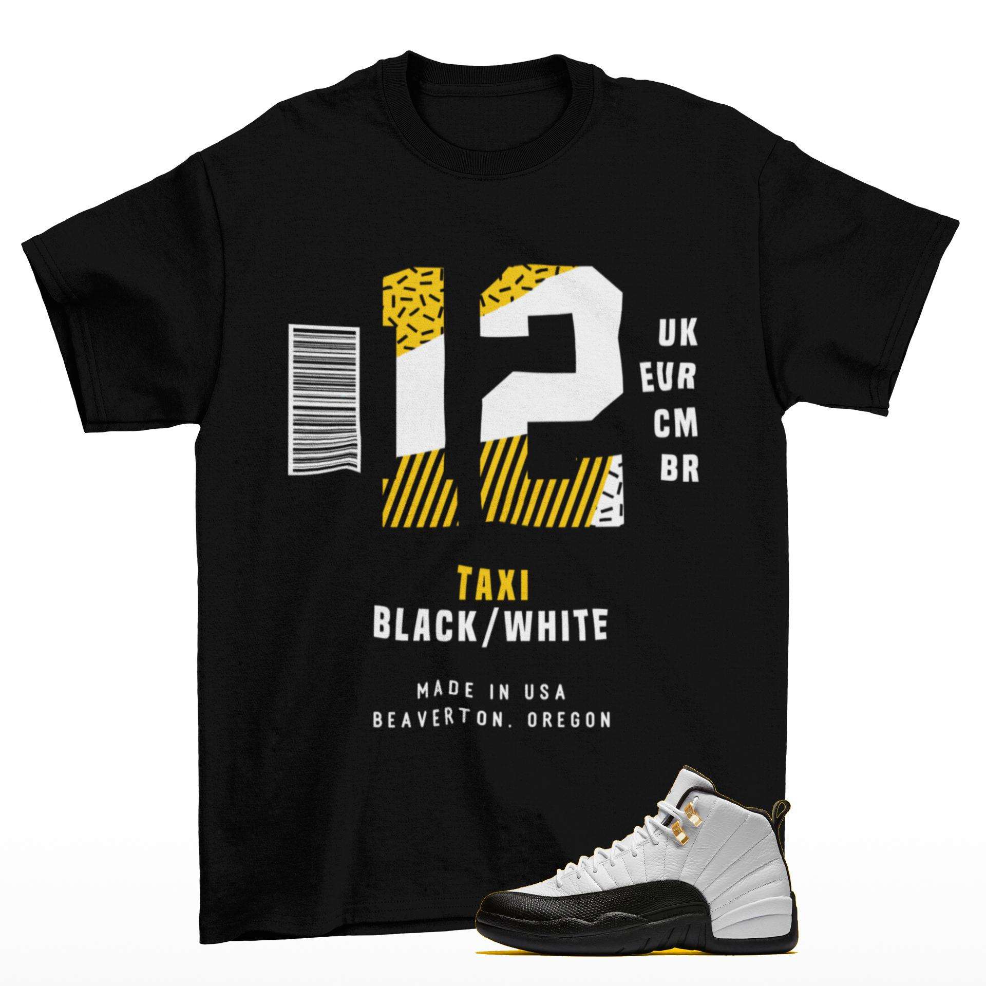 Number 12 Sneaker T Shirt Matching Jordan 12 Retro Taxi Sneaker