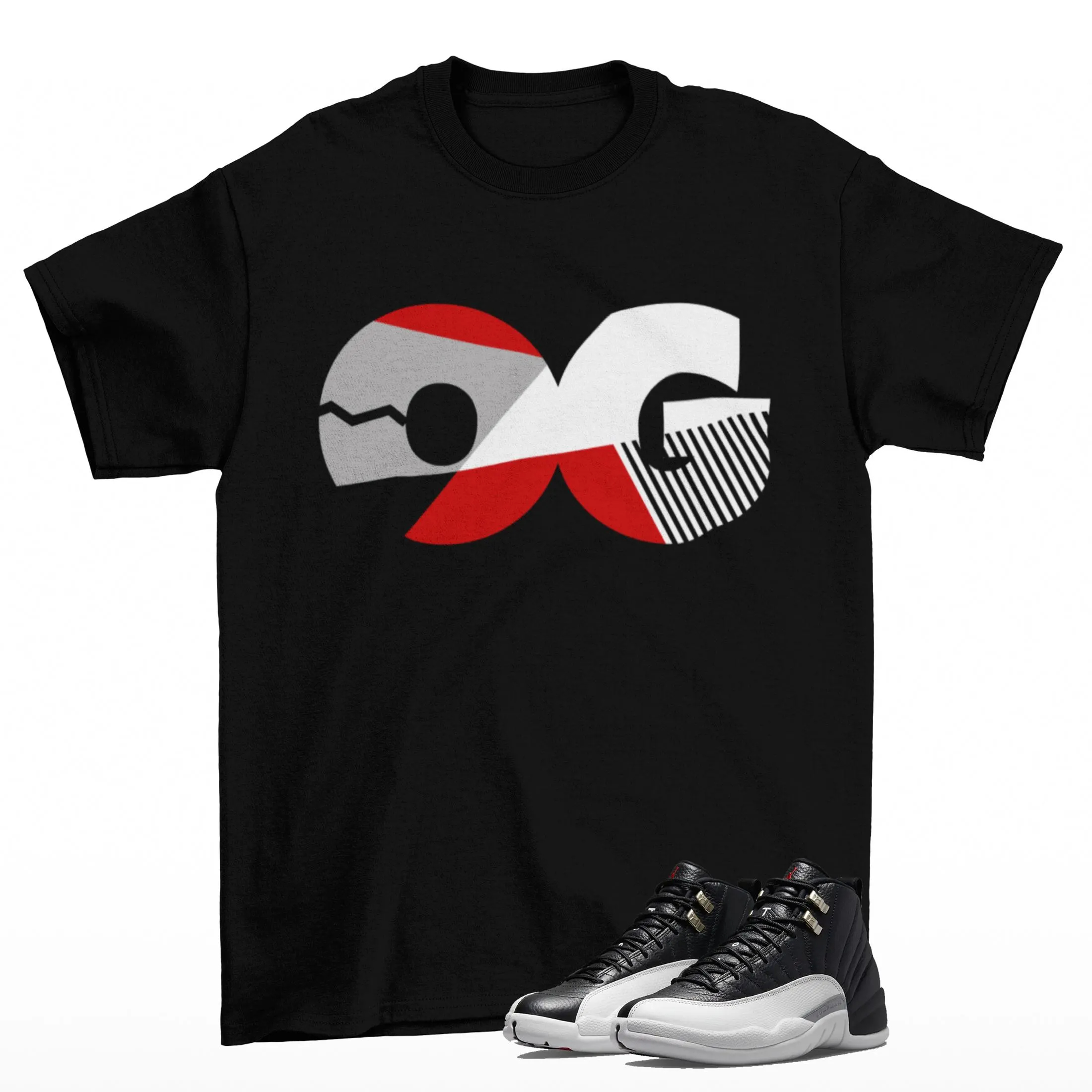 Sneaker OG Jordan 12 Playoff Matching Sneaker Tee Shirt Black