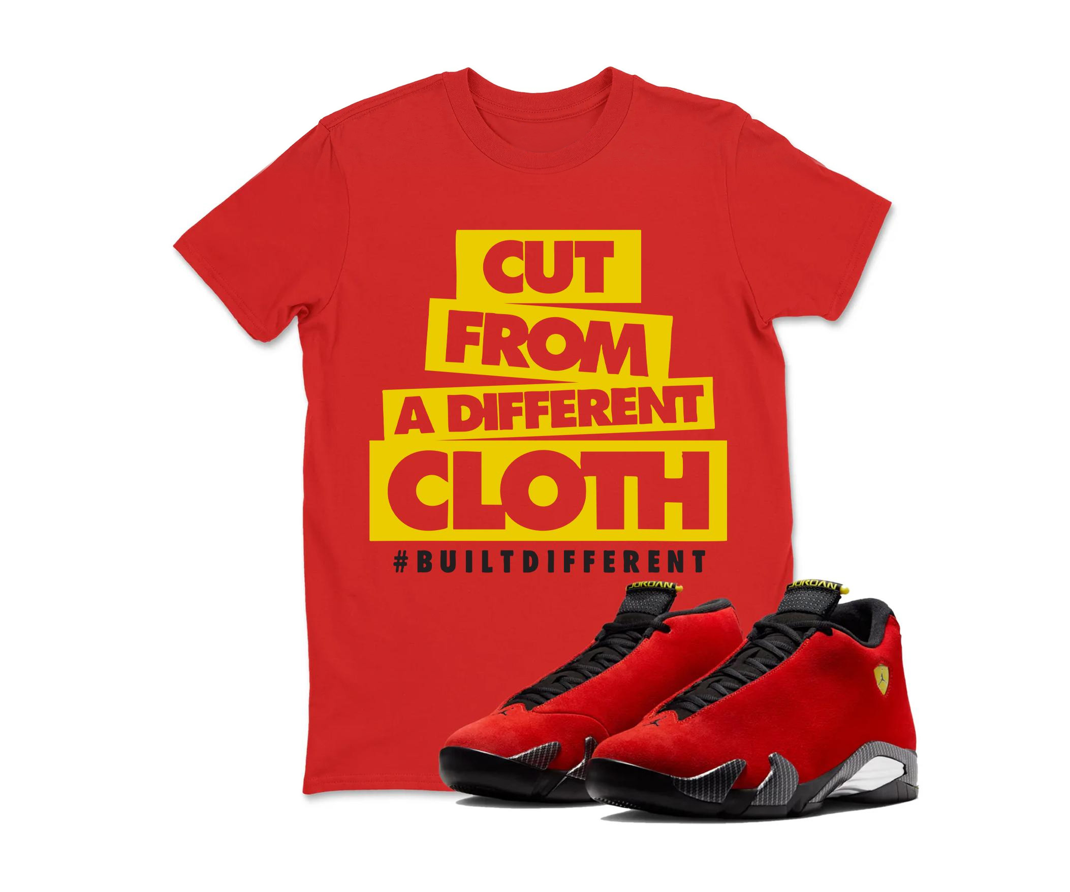 BUILTDIFFERENT Sneaker Tees - Jordan 14 University Red Matching Sneaker Tee Shirt