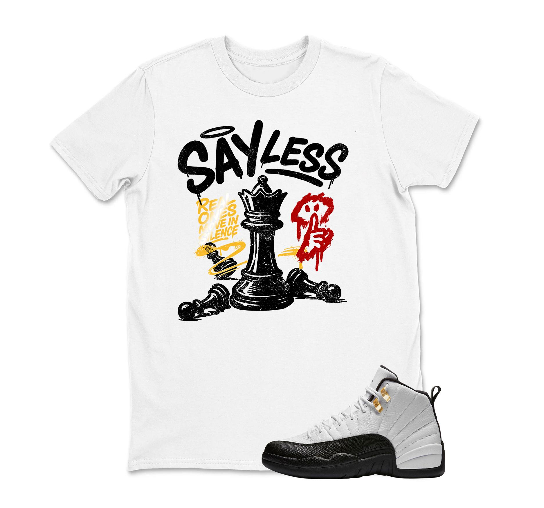 Sayless Sneaker T Shirt Matching Jordan 12 Retro Taxi Sneaker
