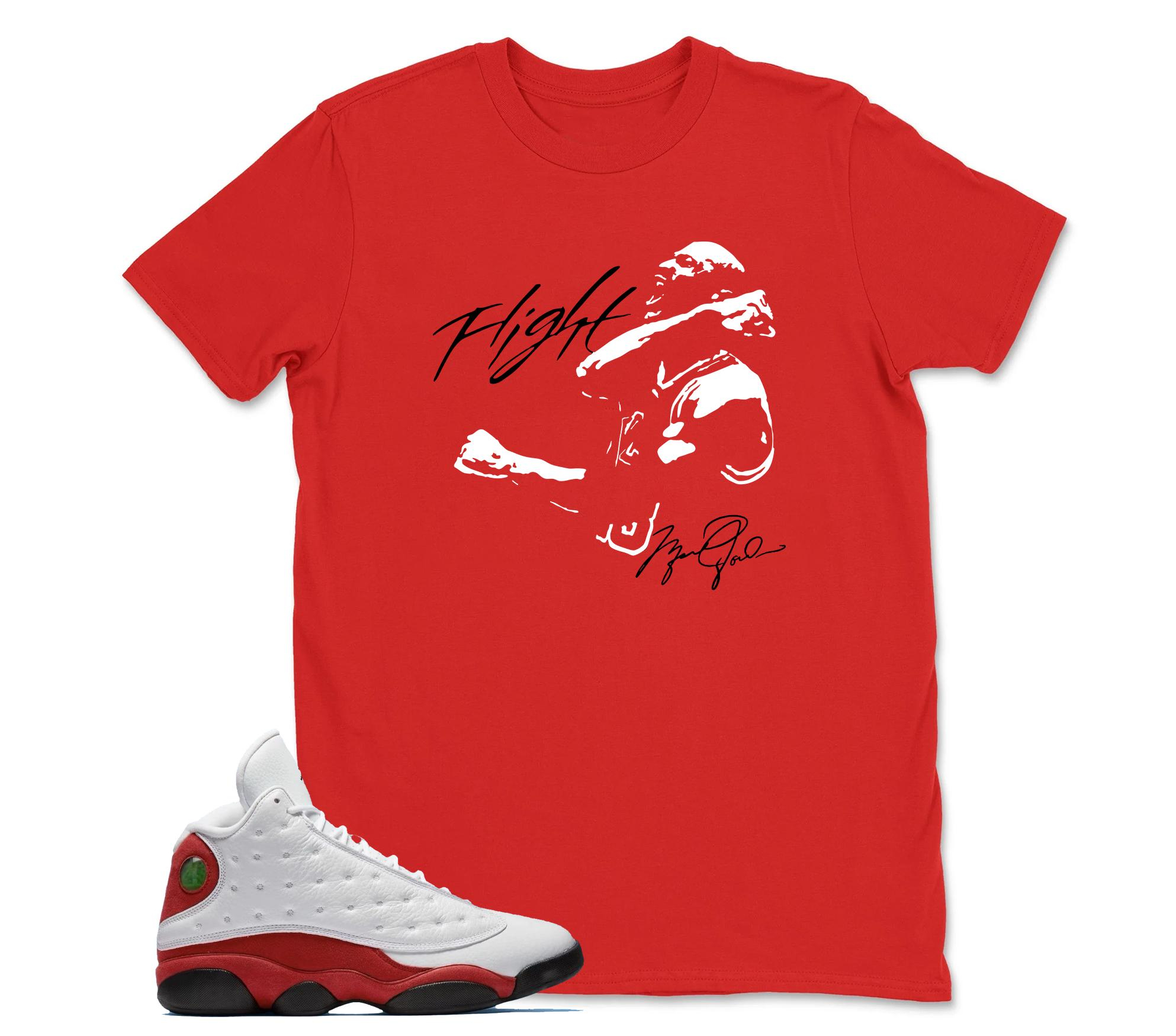 Flight Sneaker T Shirt Matching Jordan 13 OG Chicago Red/White