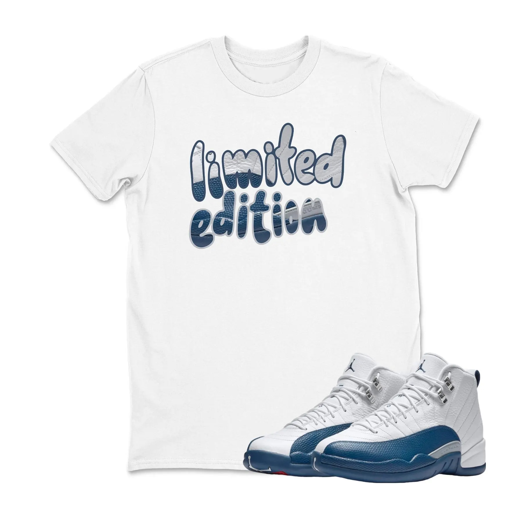 Limited Edition Sneaker T Shirt Matching Jordan Retro 12 French Blue Sneaker