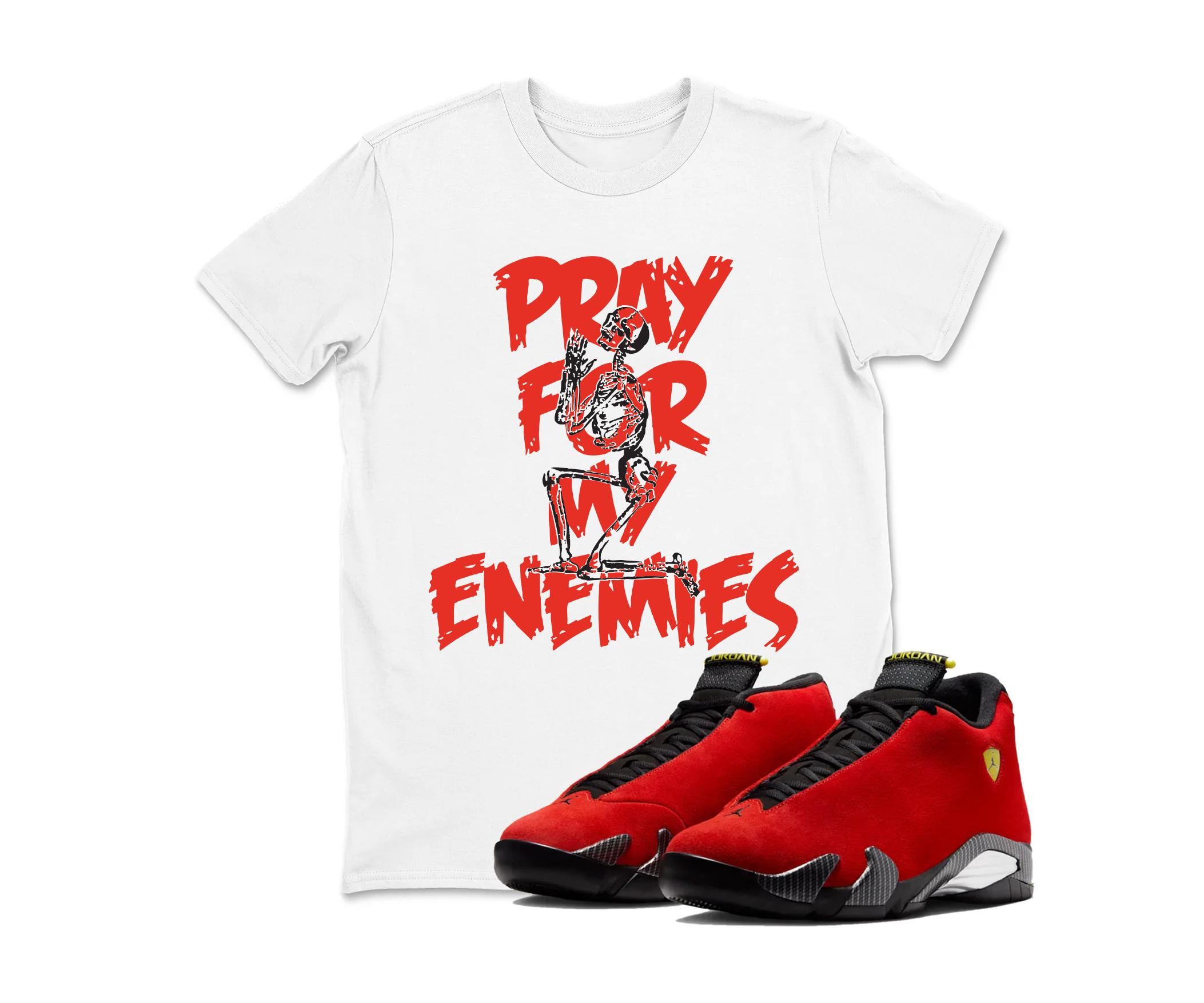 Enemies Air Sneaker Tees - Jordan 14 University Blue Matching Sneaker Tee Shirt Black