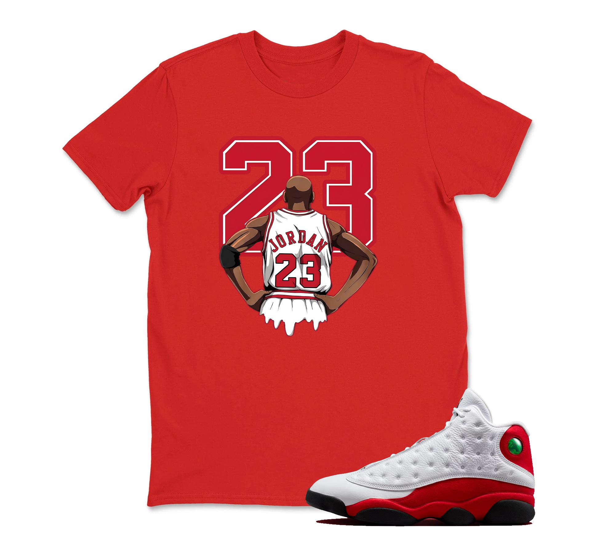 Number 23  Sneaker T Shirt Matching Jordan 13 OG Chicago Red/White