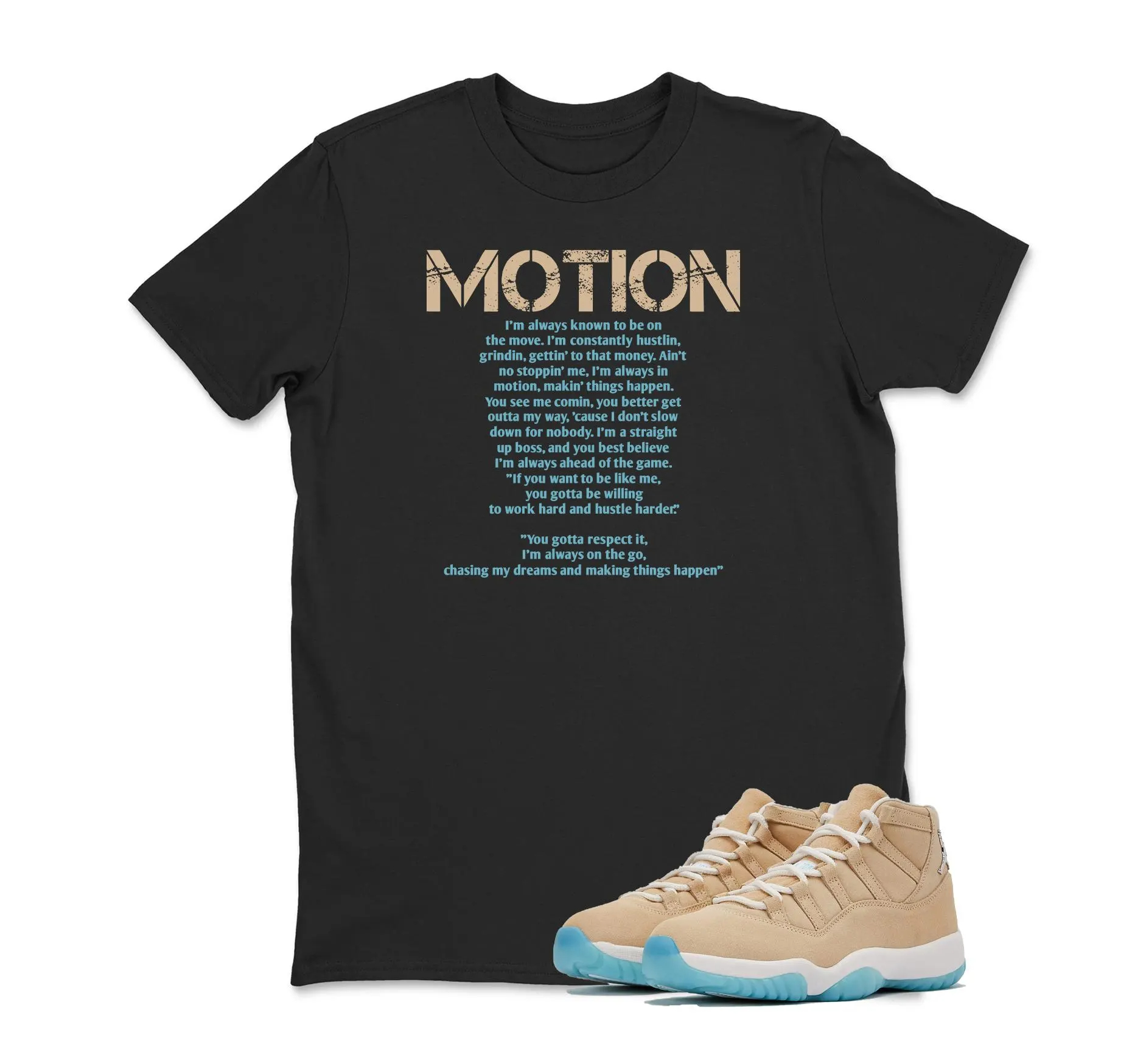 Motion  T Shirt Matching Air Jordan 11 “H-Town”