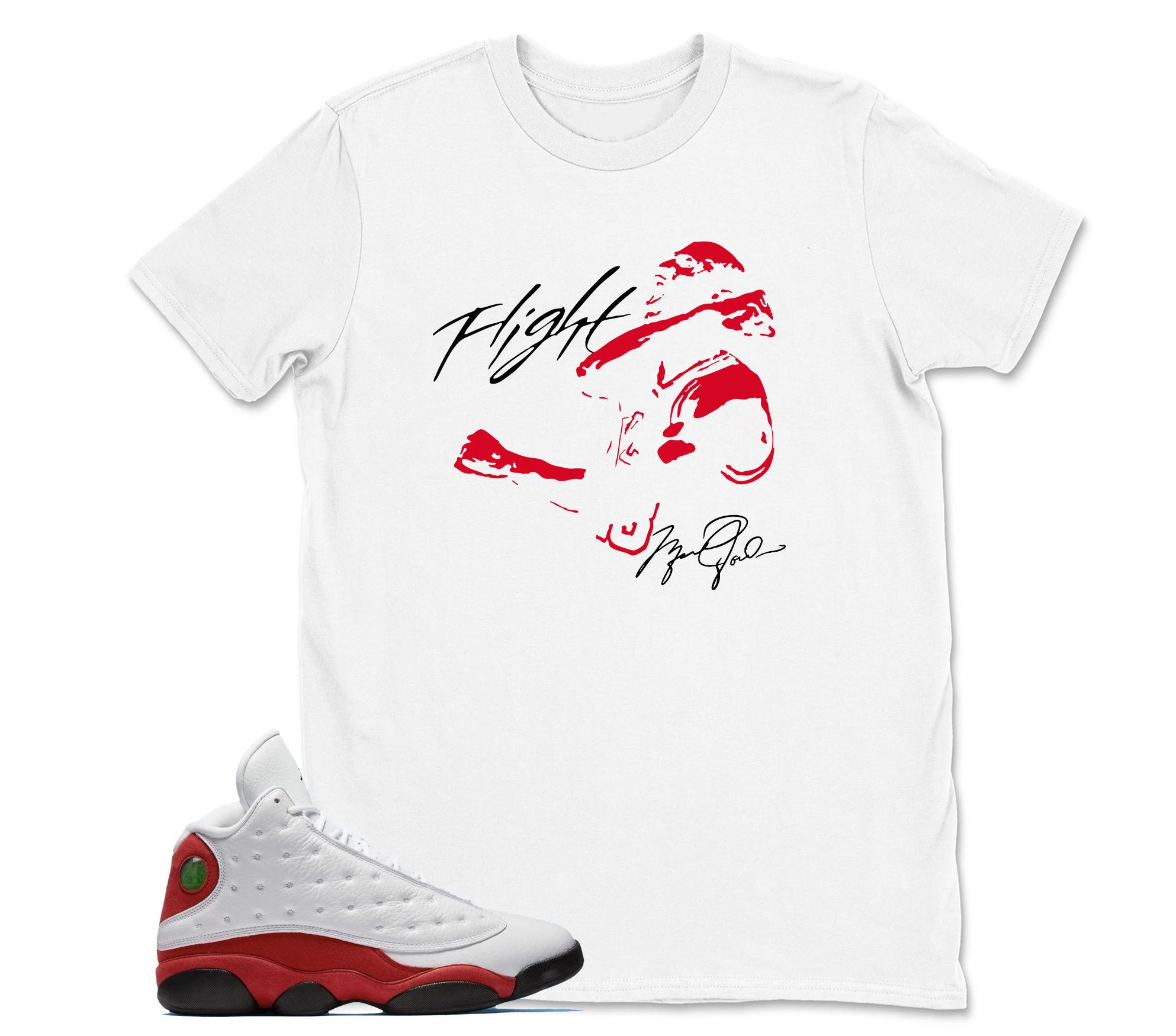 Flight Sneaker T Shirt Matching Jordan 13 OG Chicago Red/White