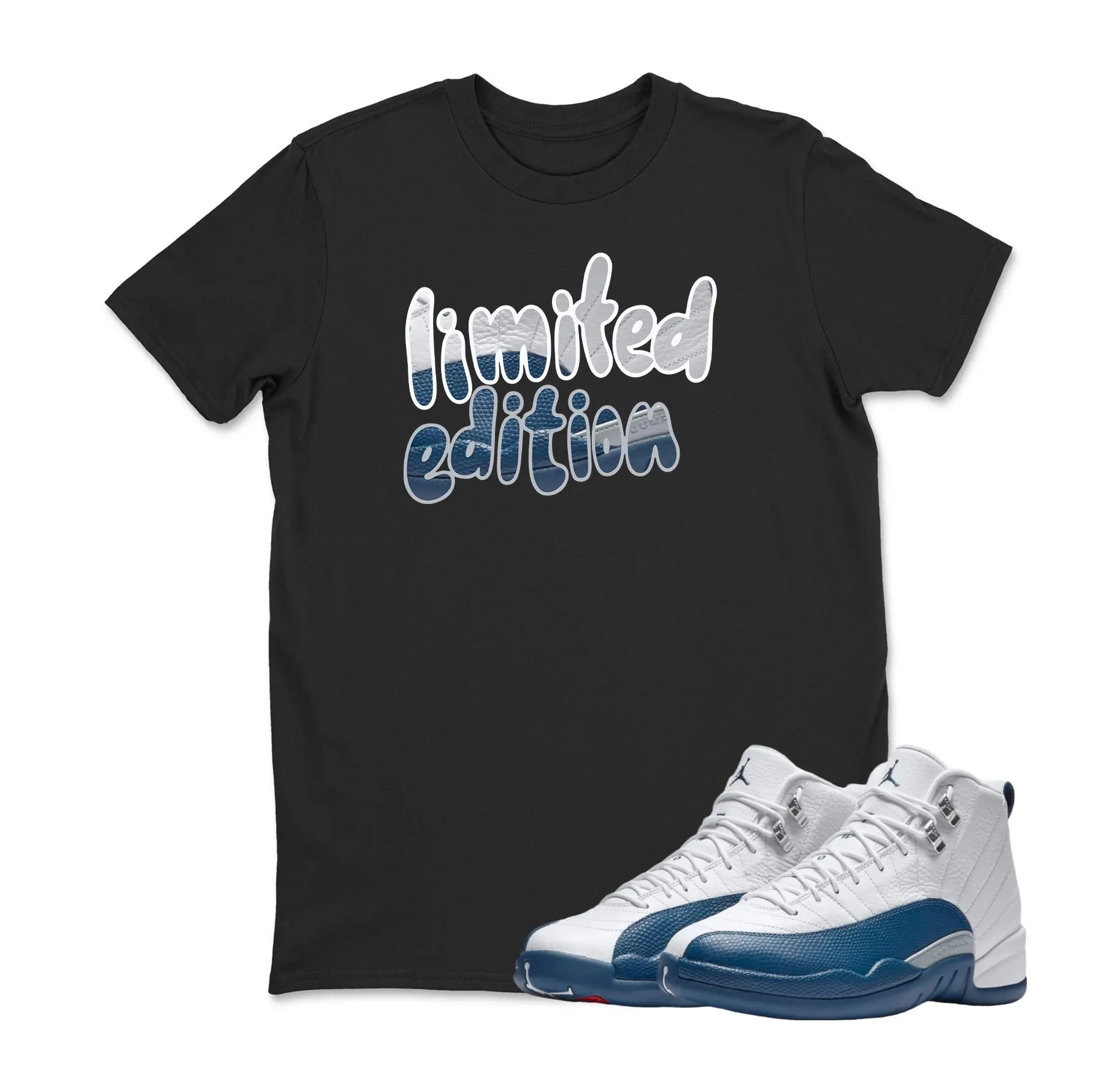 Limited Edition Sneaker T Shirt Matching Jordan Retro 12 French Blue Sneaker