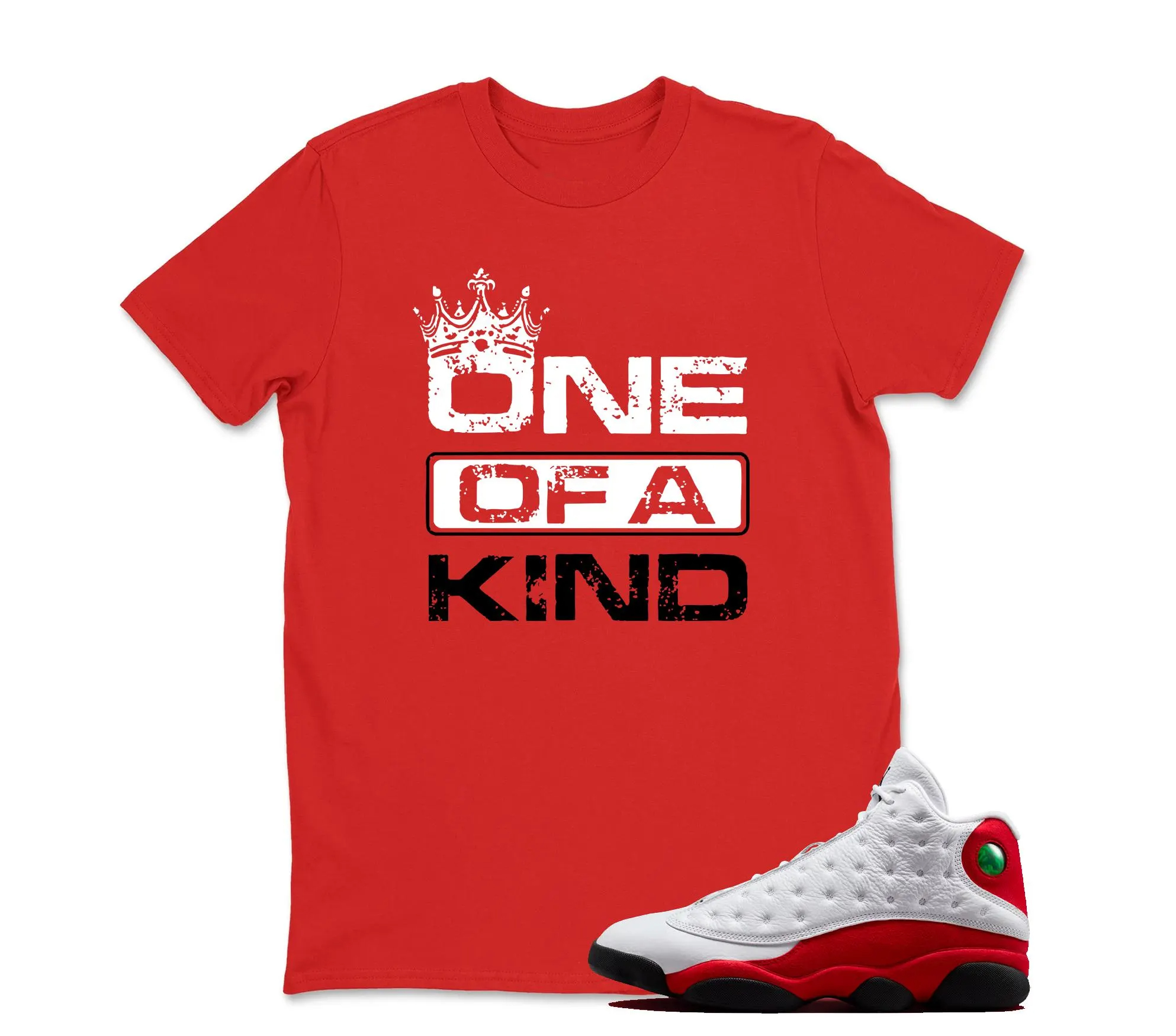 ONE OF A KIND Sneaker T Shirt Matching Jordan 13 OG Chicago Red/White