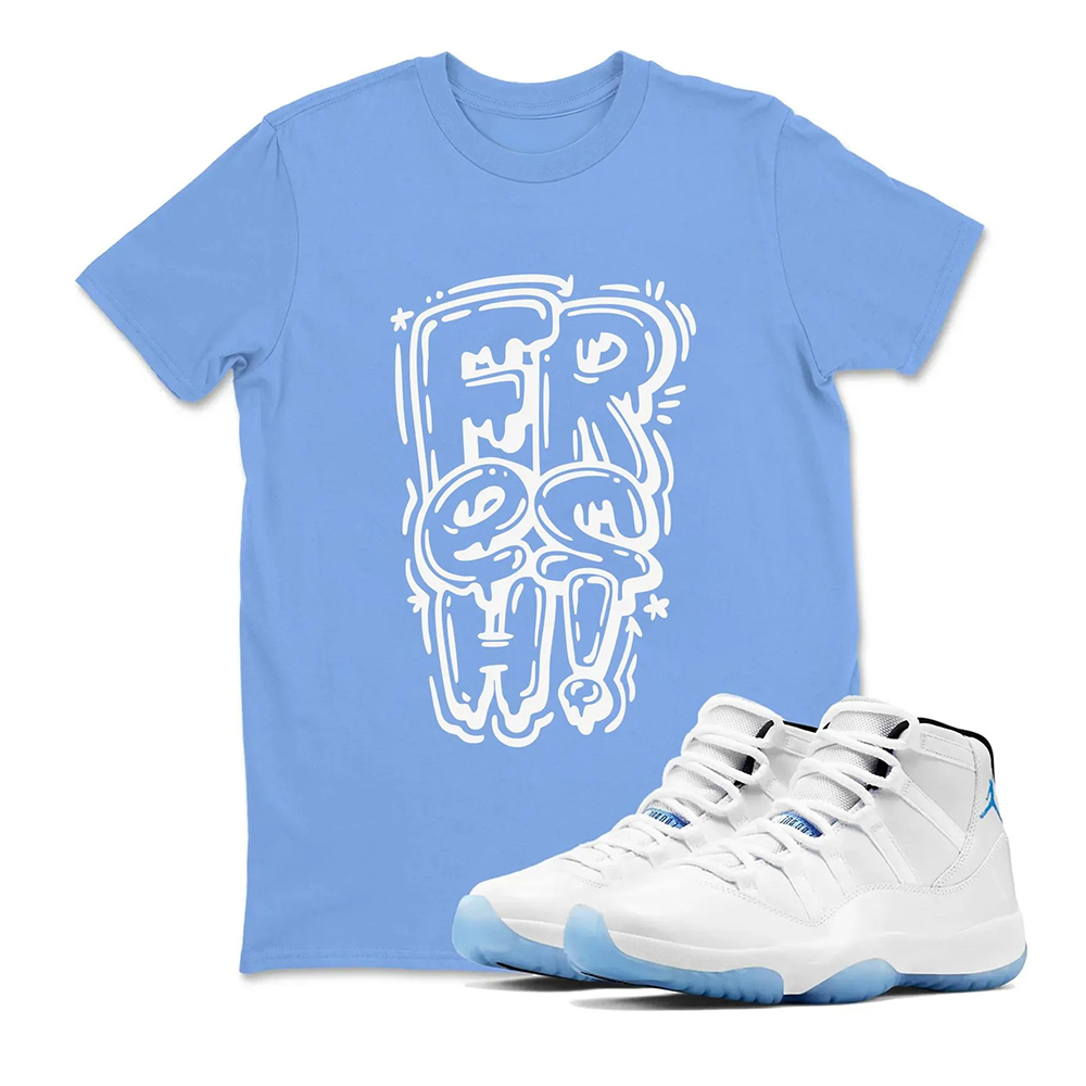 Fresh Sneaker T Shirt Matching Air Jordan 11 Retro Legend Blue，Match T-Shirts, Best Gift, Sneaker Graphic Tee