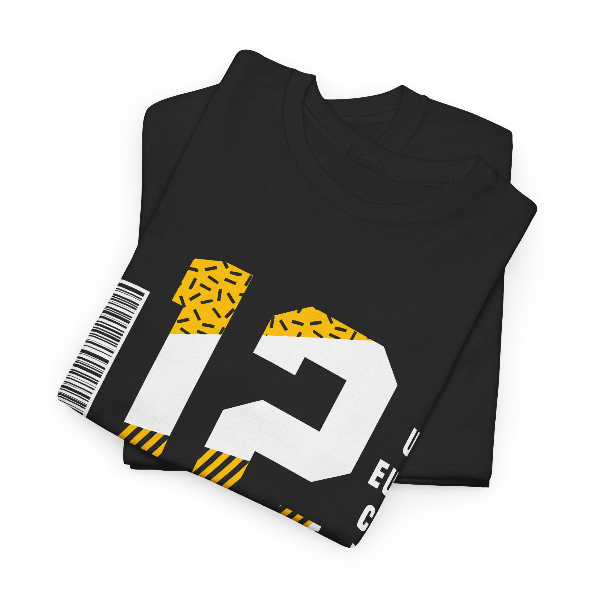 Number 12 Sneaker T Shirt Matching Jordan 12 Retro Taxi Sneaker