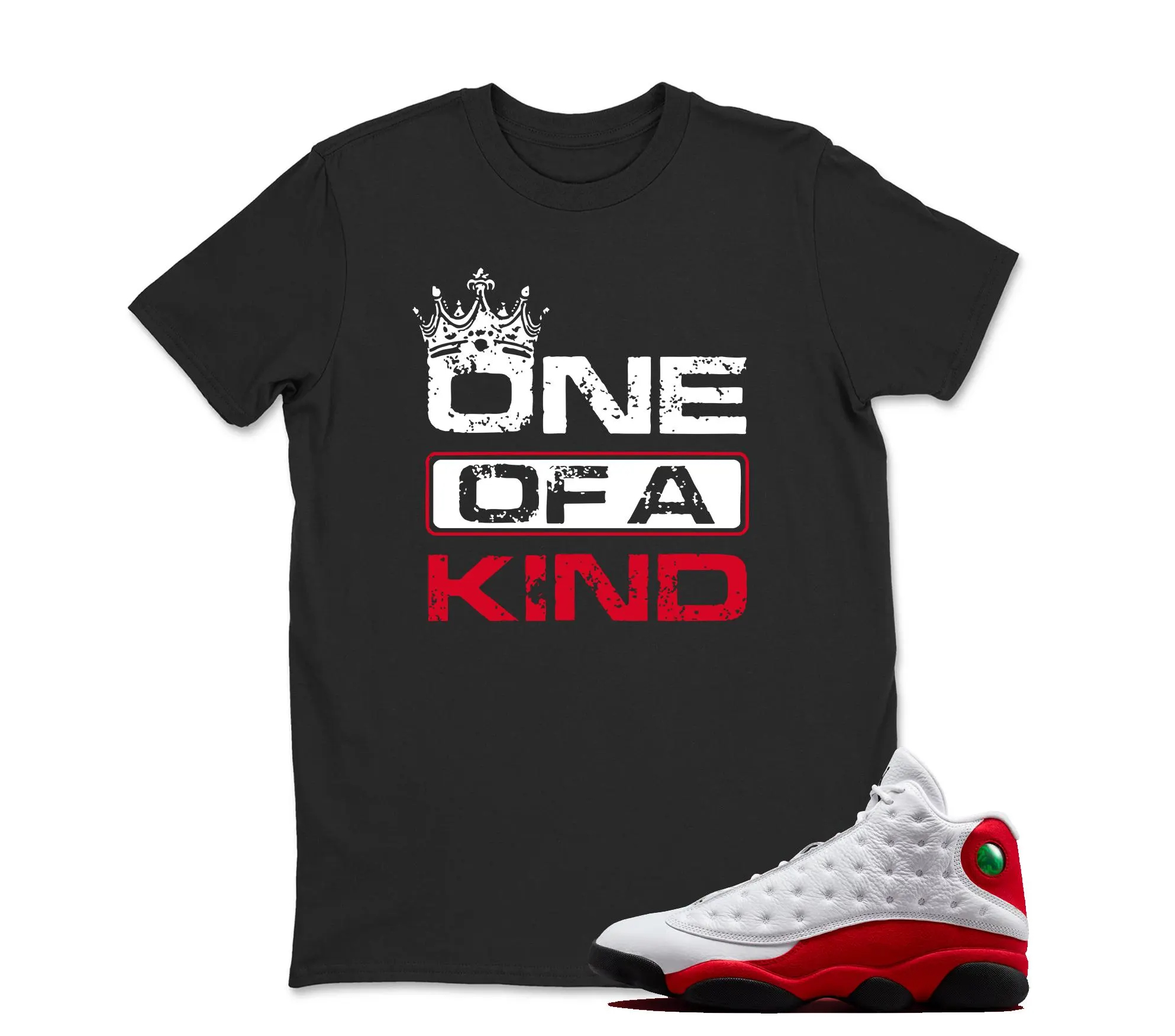 ONE OF A KIND Sneaker T Shirt Matching Jordan 13 OG Chicago Red/White