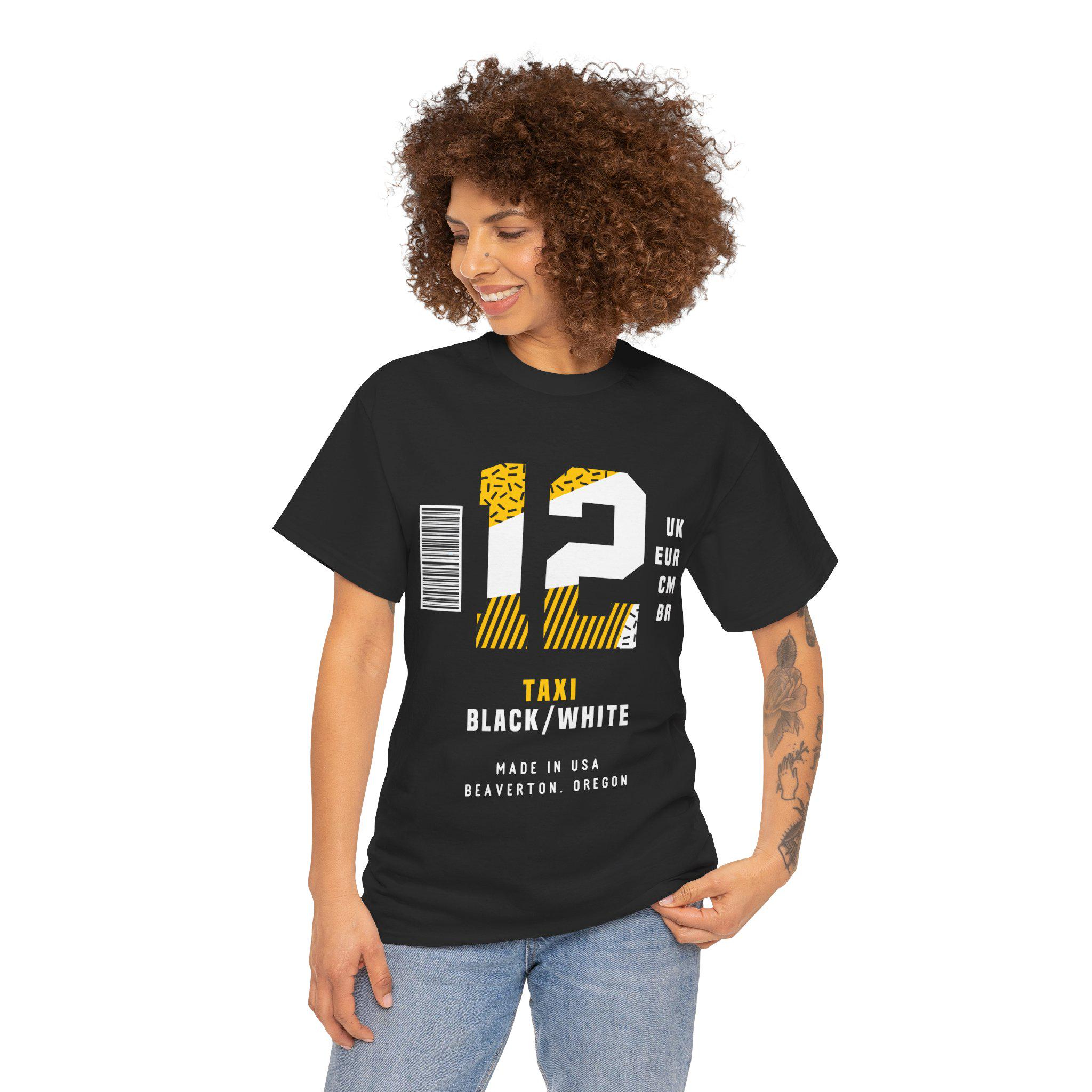 Number 12 Sneaker T Shirt Matching Jordan 12 Retro Taxi Sneaker
