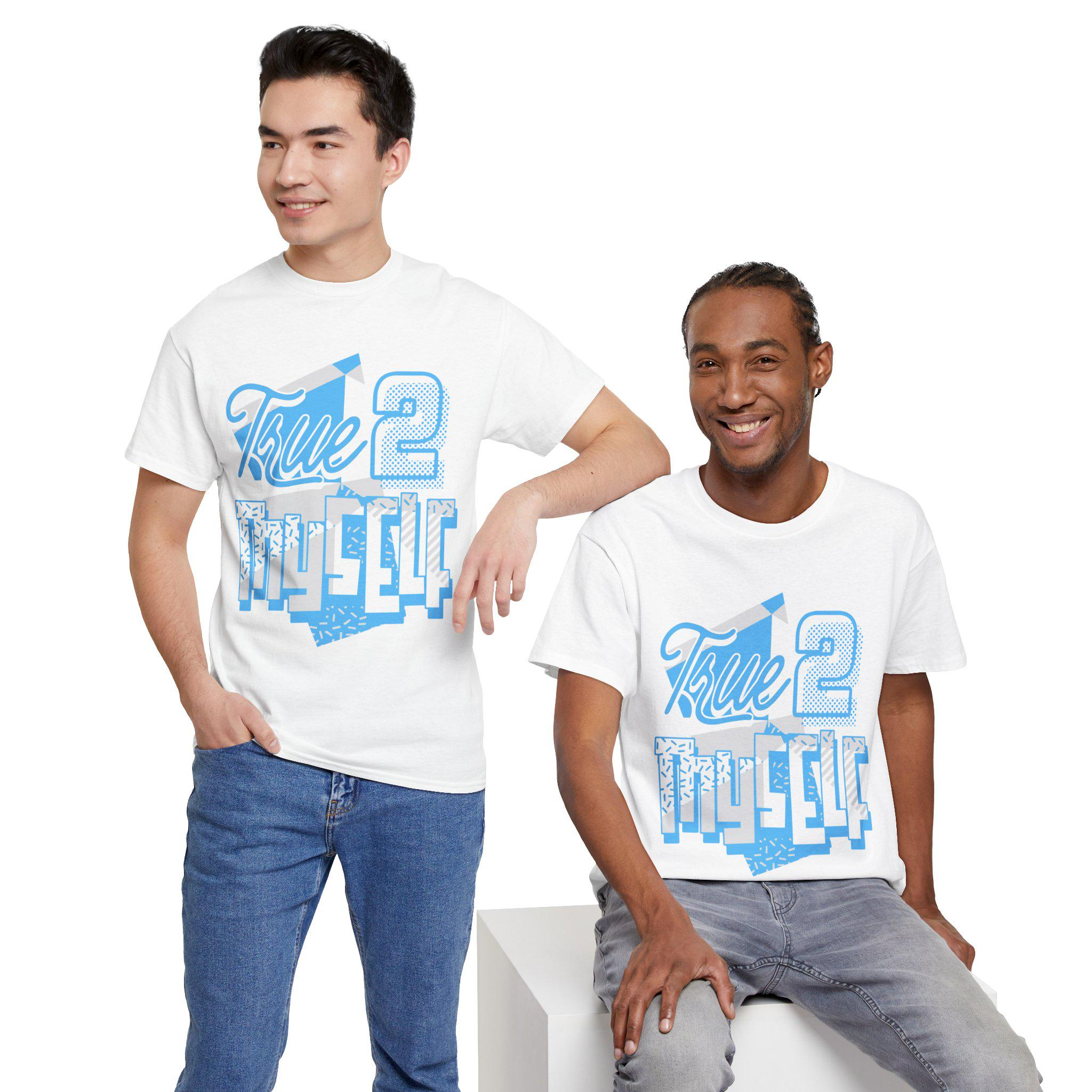 Stay True Jordan 12 Melo university Blue Sneaker Matching Tee Shirt Gold