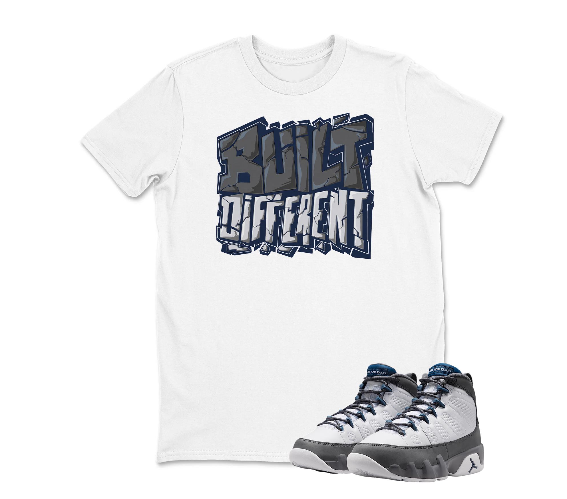 Built-Jordan 9 Flint Grey Matching Sneaker Tee Shirt White