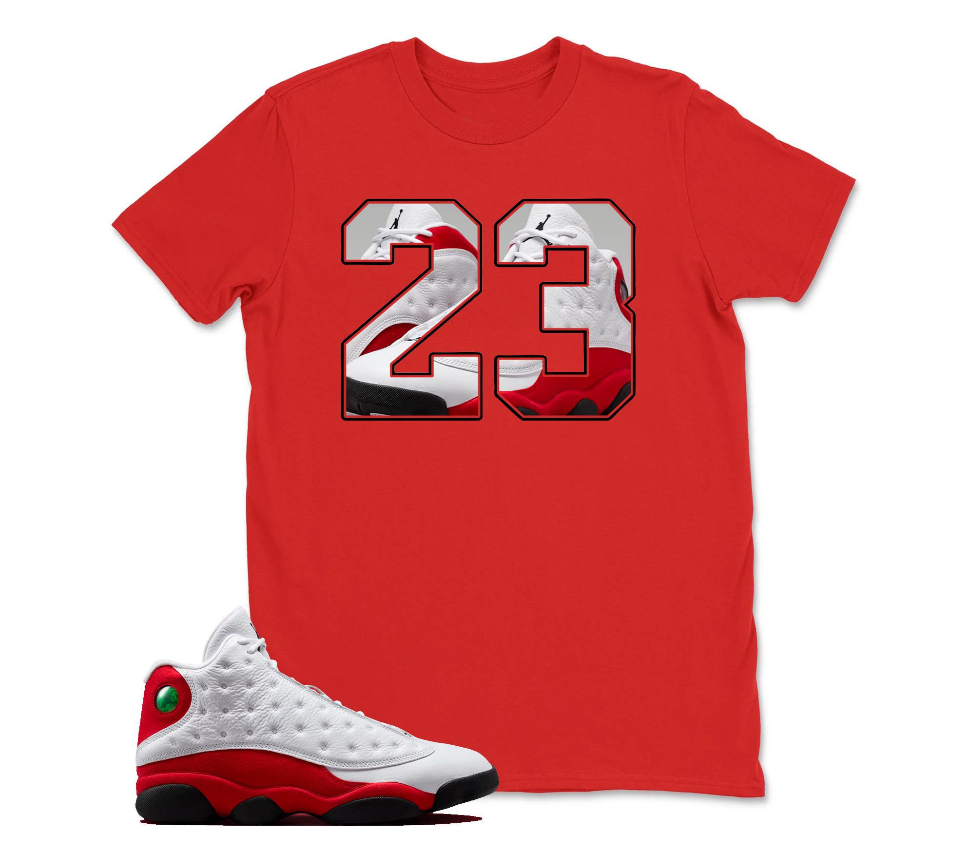 23 Sneaker T Shirt Matching Jordan 13 OG Chicago Red/White