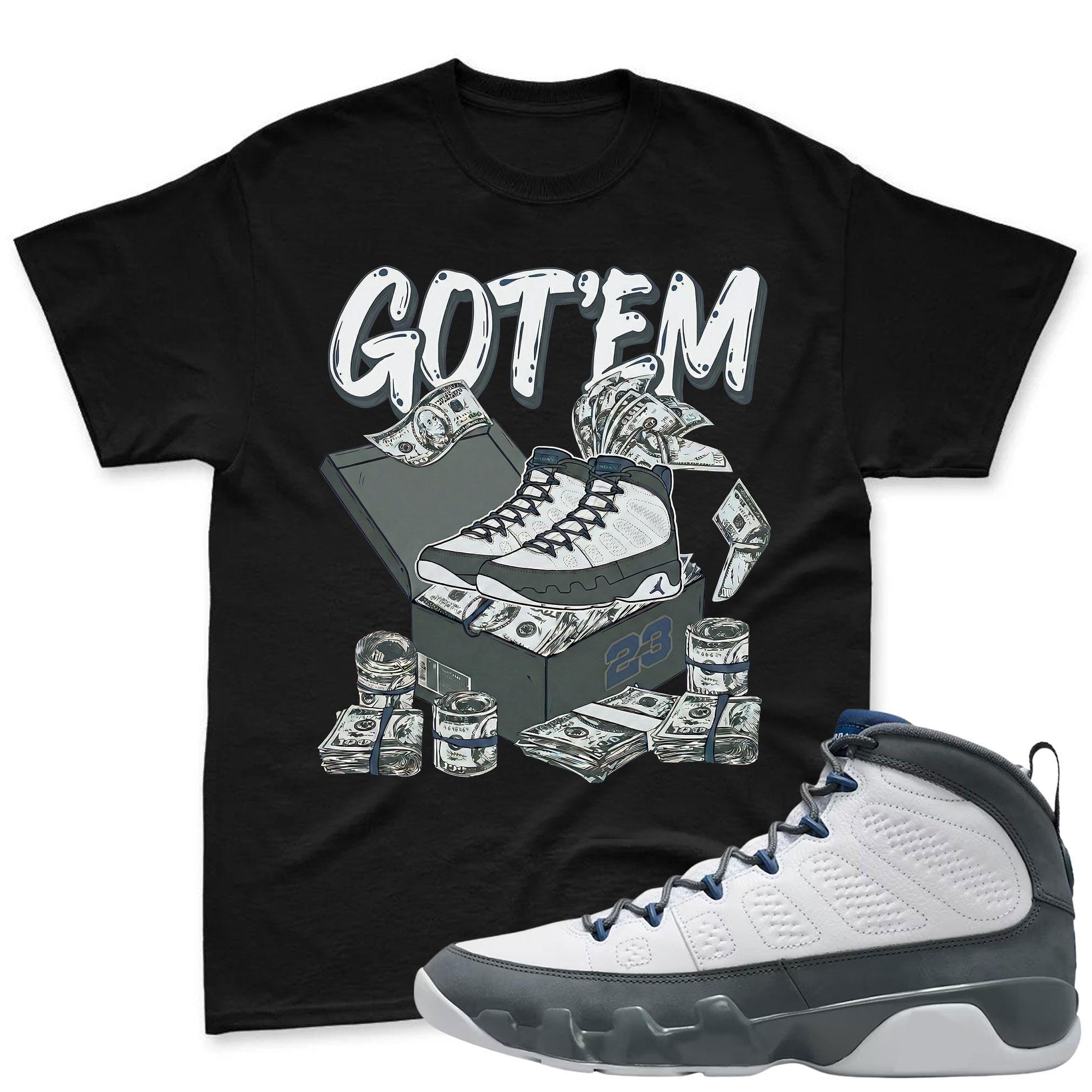 GOT'EM! Jordan 9 Flint Grey Sneaker Mactching Shirt