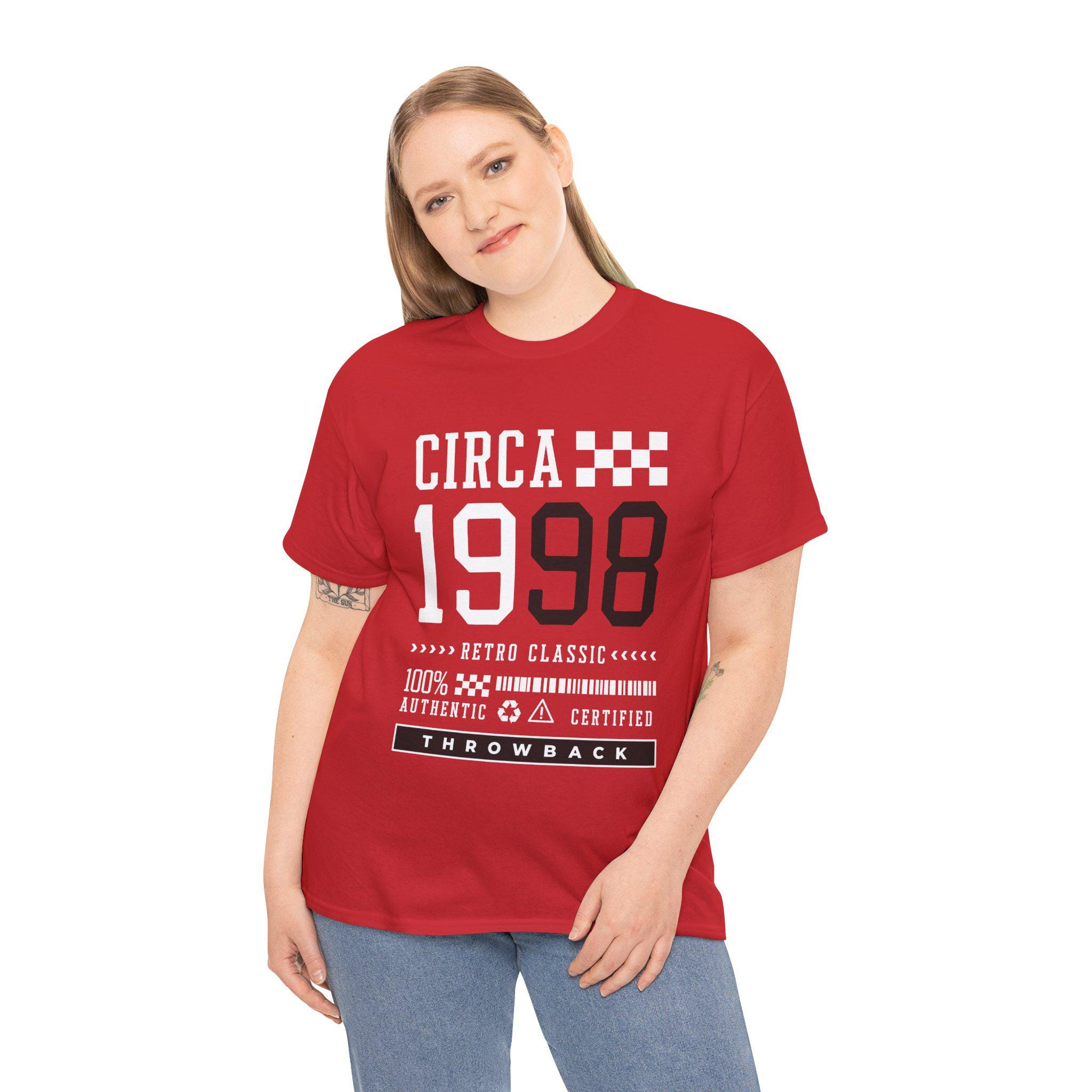 Throwback 1998 Sneaker T Shirt Matching Jordan 13 OG Chicago Red/White