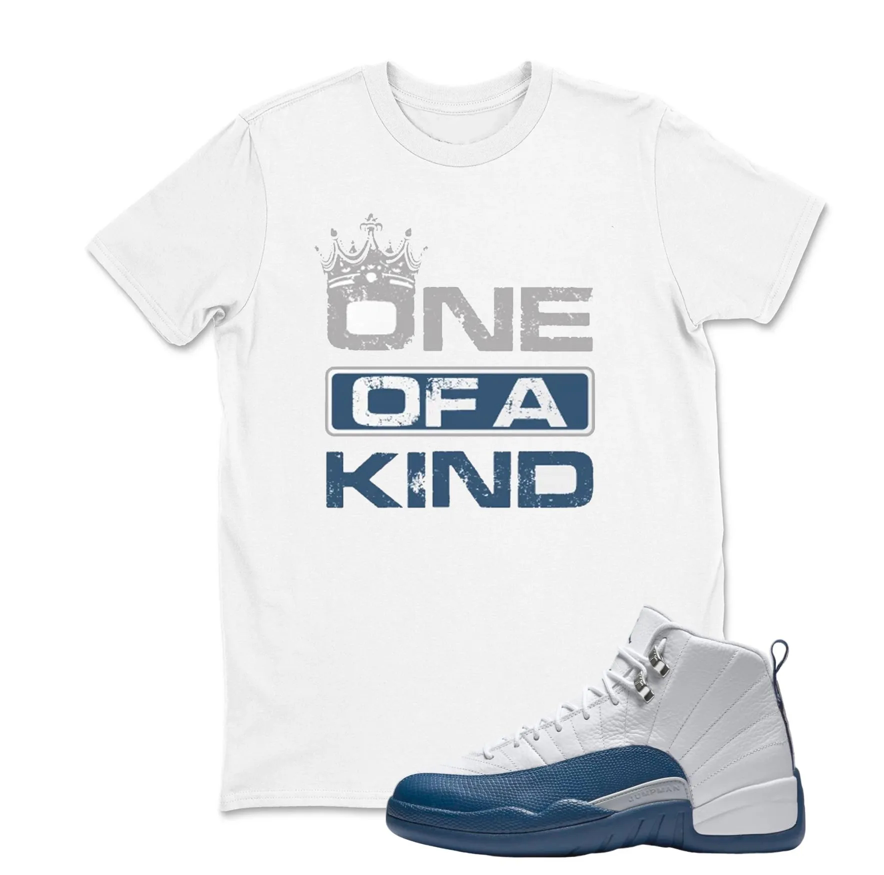 ONE OF A KIND Sneaker T Shirt Matching Jordan 12 Melo University blue Carolina blue