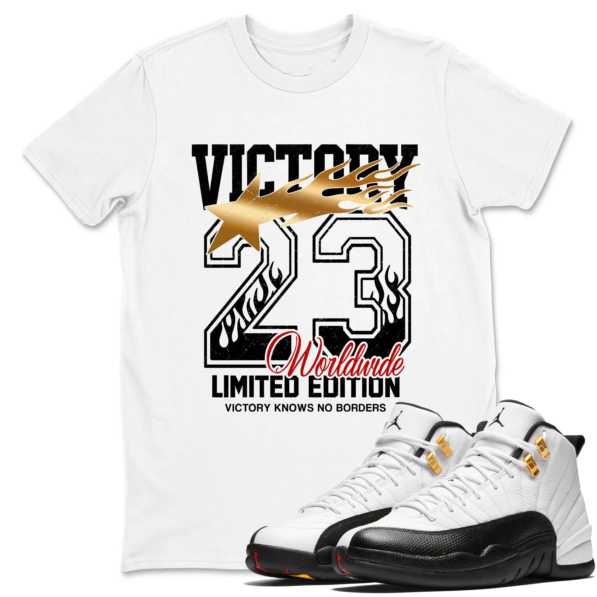 Victory 23 Sneaker T Shirt Matching Jordan 12 Retro Taxi Sneaker Match Shirt