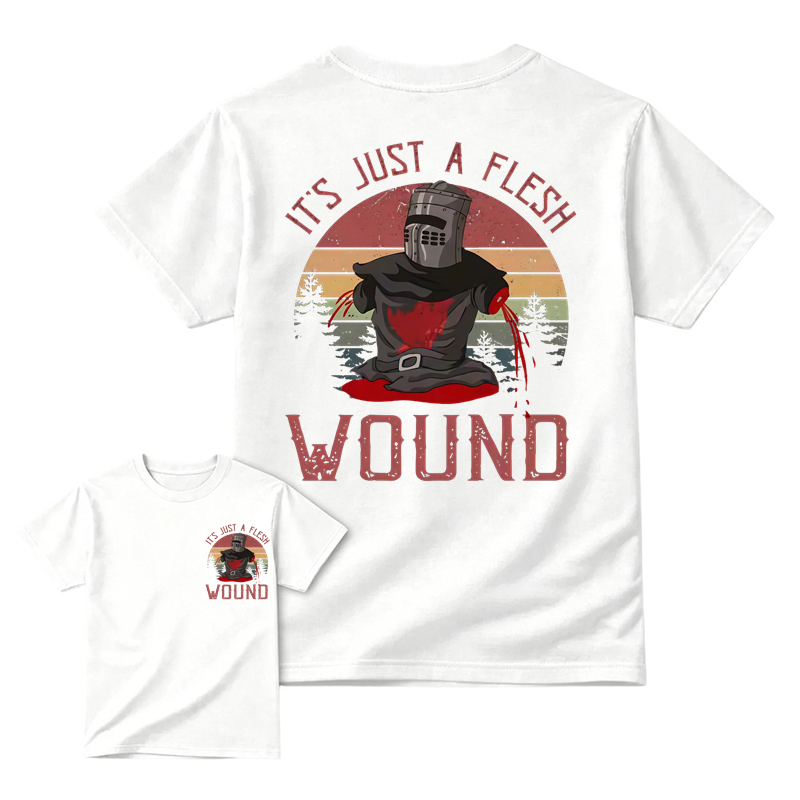 It's just a flesh wound Graphic Movie Shirt, Black Knight Quote Tee