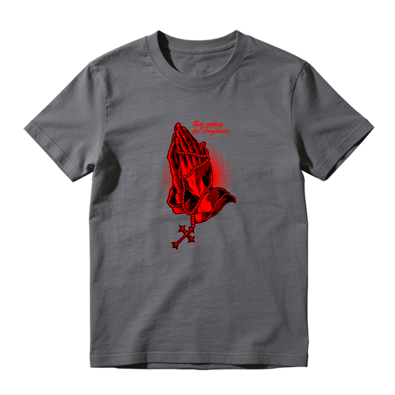 Red Praying Hands With Cross Sneaker T Shirt Matching Jordan 13 OG Chicago Red/White