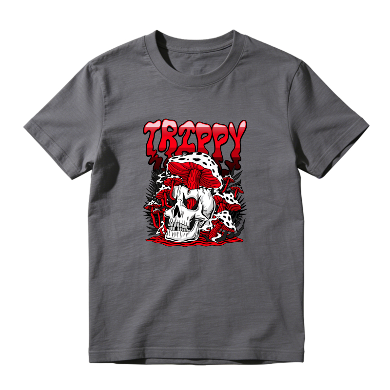 Skull Mushroom Red Text Pattern Sneaker T Shirt Matching Jordan 13 OG Chicago Red/White