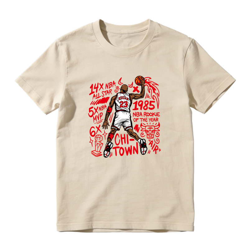 Michael Jordan Basketball Legend Iconic Jersey Sneaker T Shirt Matching Jordan 13 OG Chicago Red/White