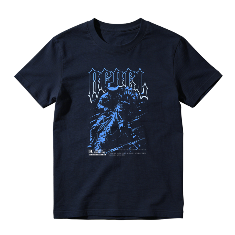 Rebel Rider Graphic Design Print Sneaker T Shirt Matching Jordan 14 University Blue
