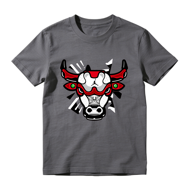 Bulls Head With Red And Black Details Shirt To Match Air Jordan 13 Chicago - Sneaker Match Shirt