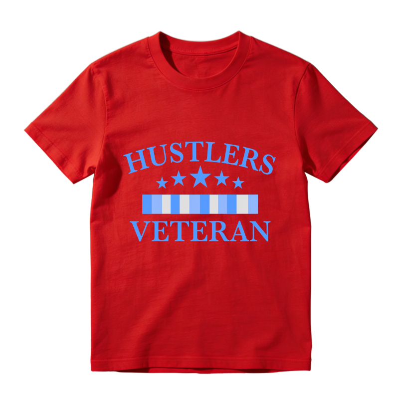 Hustlers Veteran With Stars And Stripes Design Shirt To Match Jordan 14 Black And University Blue Sneaker Match Shirt
