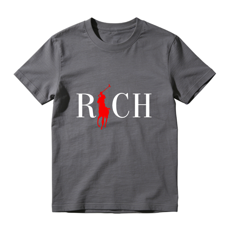 Rich With Red Pony Logo Sneaker T Shirt Matching Jordan 13 OG Chicago Red/White