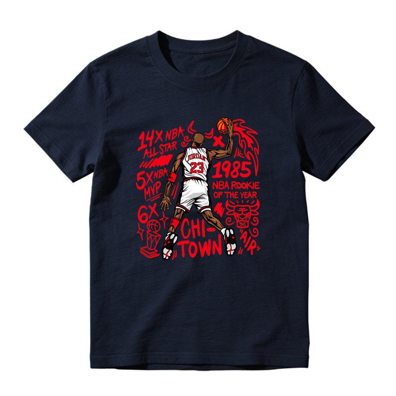 Michael Jordan Chicago Bulls 1985 Rookie Of The Year 14x All Star 5x Mvp 6x Champion Chi Town Shirt To Match Air Jordan 13 Chicago Sneaker Match Shirt