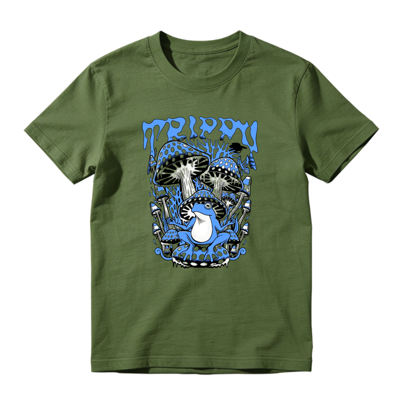 Trippy Mushroom Dragon Art Sneaker T Shirt Matching Jordan 14 University Blue