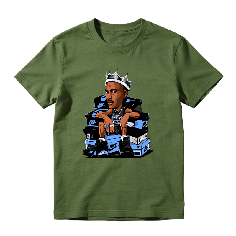 King On Sneakers Stack Sneaker T Shirt Matching Jordan 14 University Blue