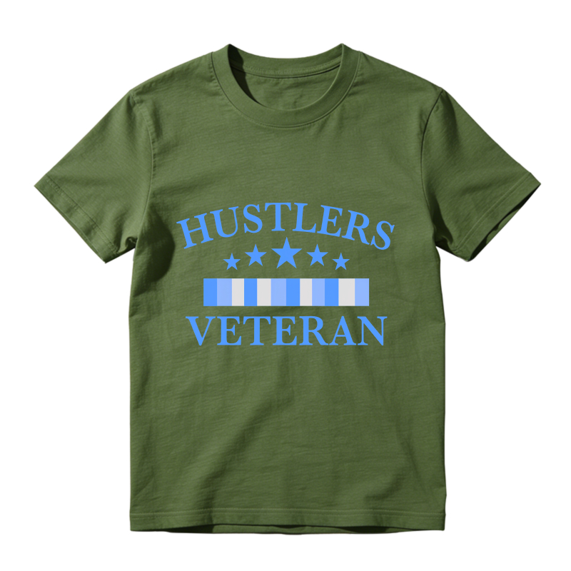 Hustlers Veteran With Stars And Stripes Design Shirt To Match Jordan 14 Black And University Blue Sneaker Match Shirt