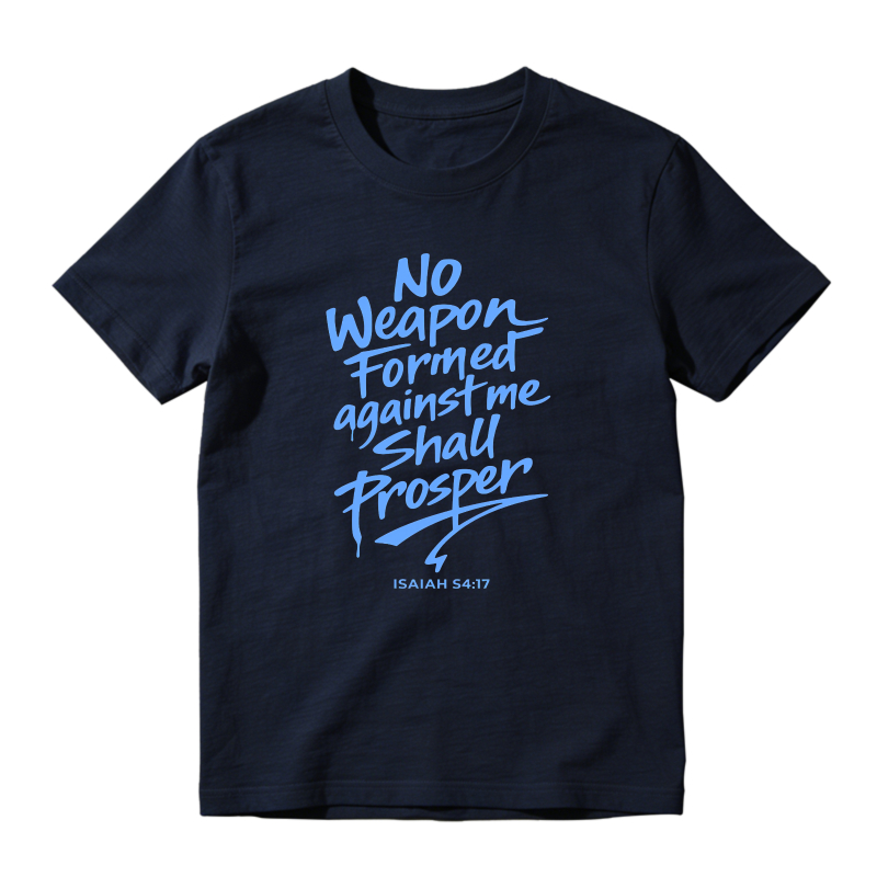 No Weapon Formed Against Me Shall Prosper Sneaker T Shirt Matching Jordan 14 University Blue