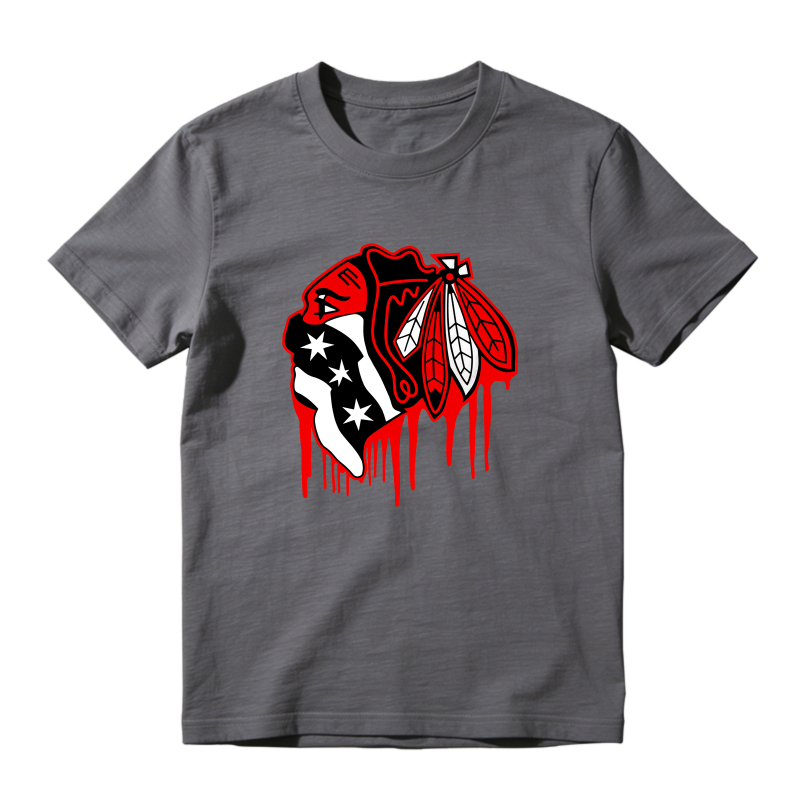 Chicago Blackhawks Logo Design Sneaker T Shirt Matching Jordan 13 OG Chicago Red/White