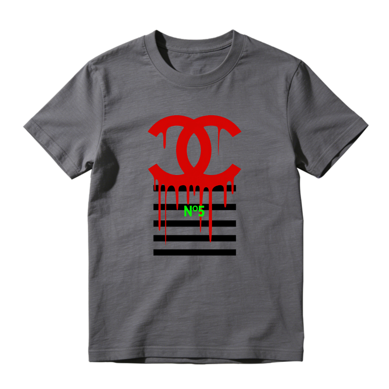 Chanel Logo Drip Design Shirt To Match Air Jordan 13 Chicago - Sneaker Match Shirt