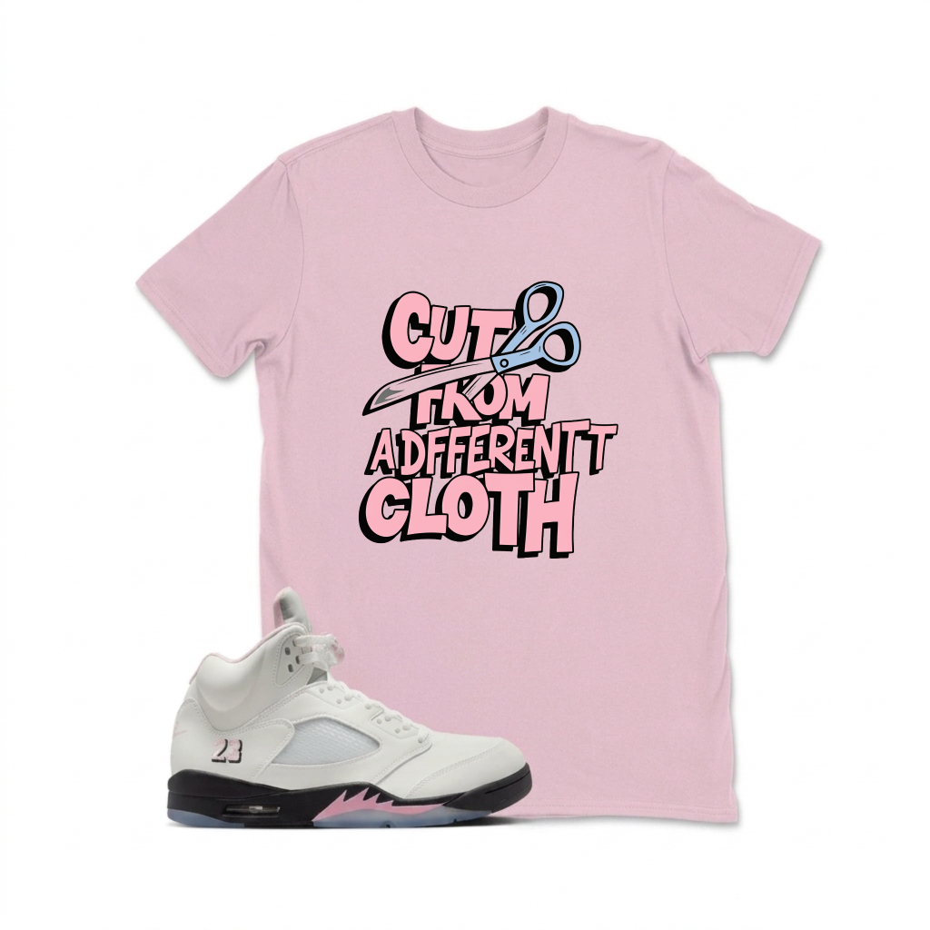 Cut From A Different Cloth Sneaker T Shirt Matching (1) Air Jordan 5 Retro OG AJ5 Medium Soft Pink