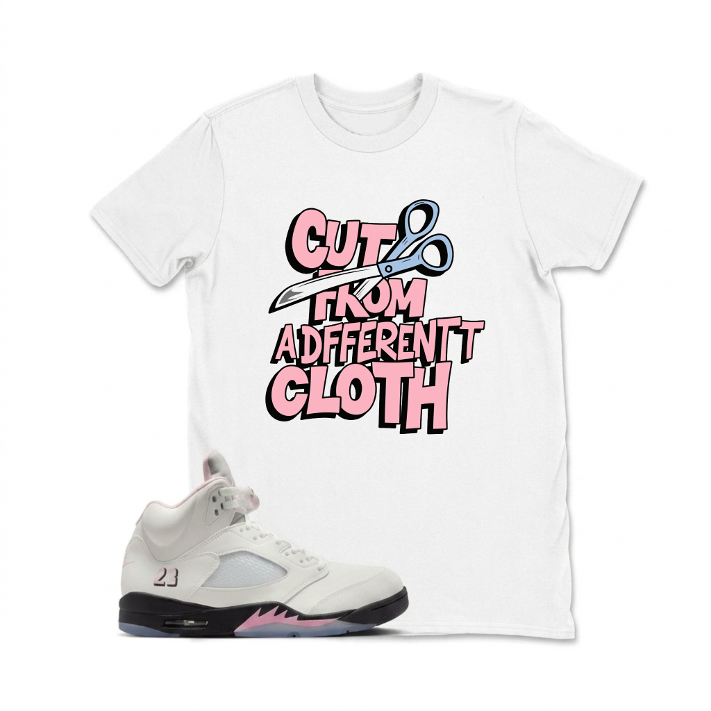 Cut From A Different Cloth Sneaker T Shirt Matching (1) Air Jordan 5 Retro OG AJ5 Medium Soft Pink