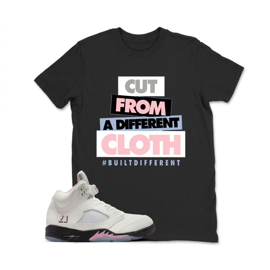 Cut From A Different Cloth Sneaker T Shirt Matching  Air Jordan 5 Retro OG AJ5 Medium Soft Pink