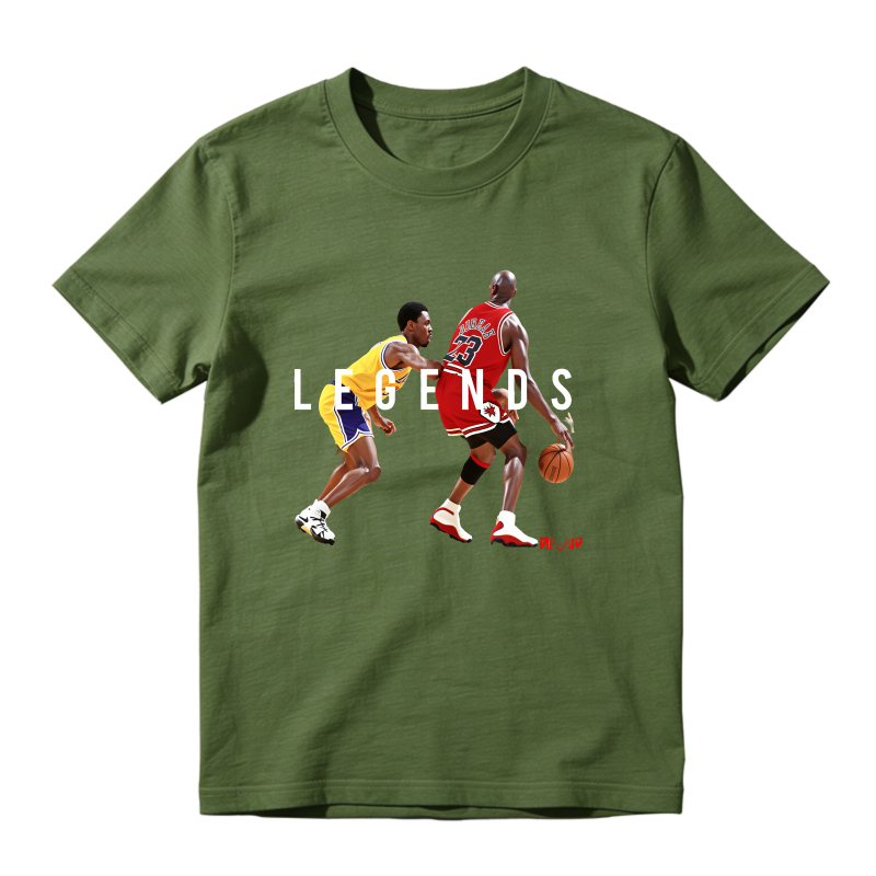 Legends Basketball Players Action Pose Sneaker T Shirt Matching Jordan 13 OG Chicago Red/White
