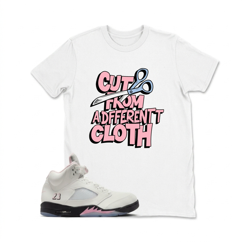 Cut From A Different Cloth Sneaker T Shirt Matching (1) Air Jordan 5 Retro OG AJ5 Medium Soft Pink
