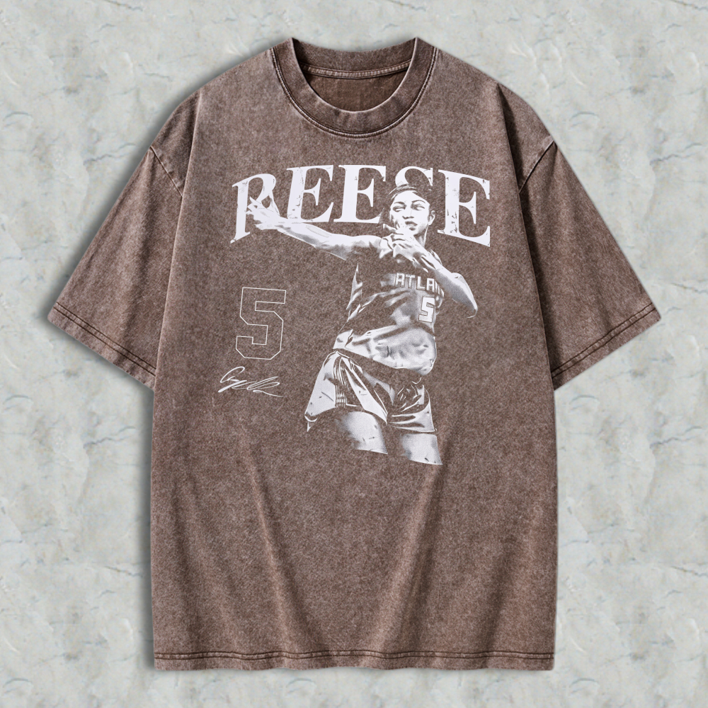 Vintage Washed Basketball Player Silhouette Graphic T-Shirt