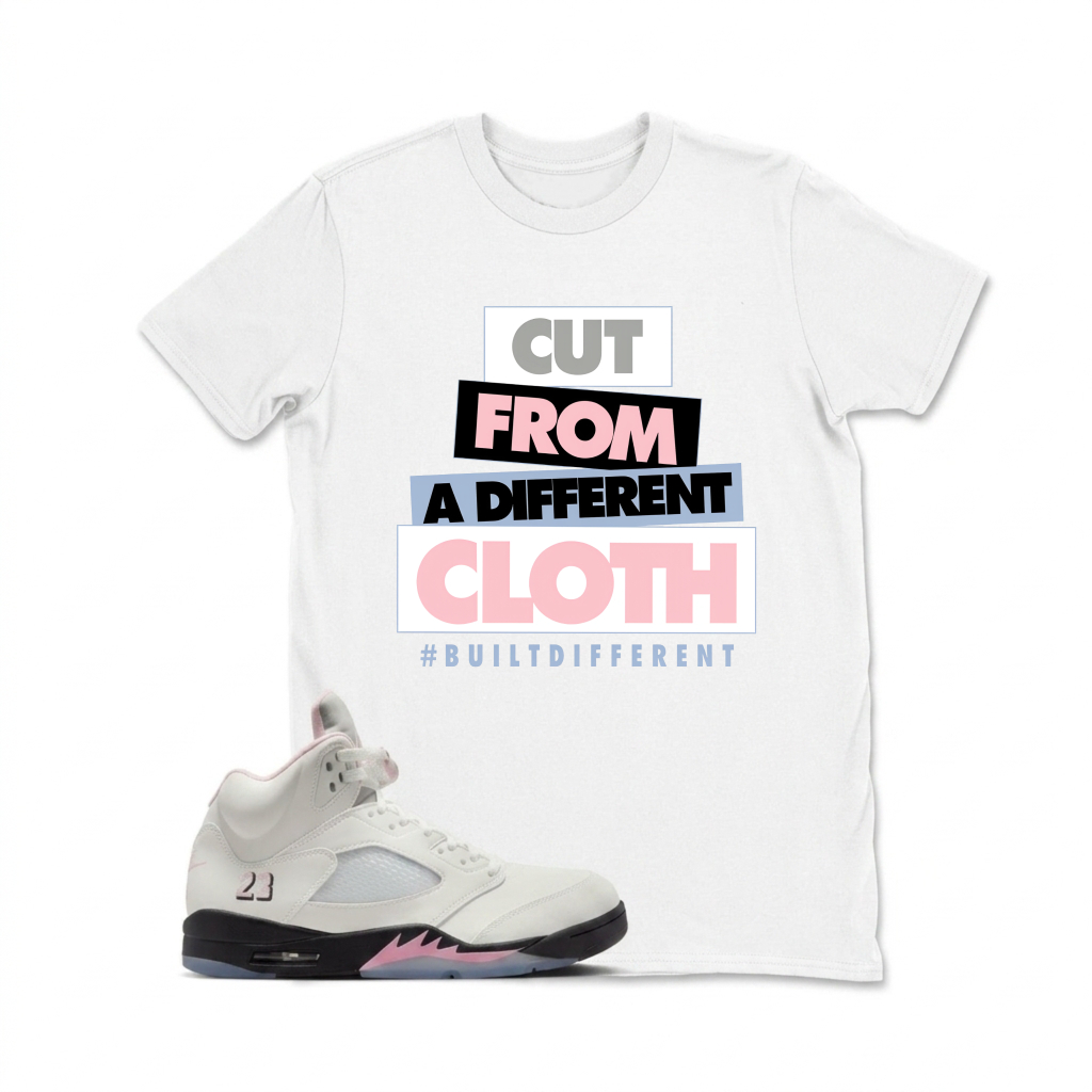 Cut From A Different Cloth Sneaker T Shirt Matching  Air Jordan 5 Retro OG AJ5 Medium Soft Pink